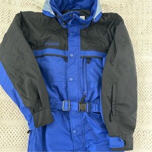 Vintage Columbia Sportswear Company One Piece Ski Snow Suit Men S Blue Black